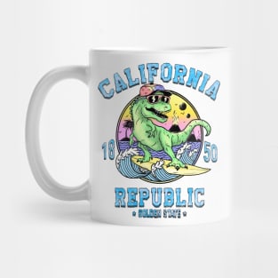 Godzilla surfing Mug